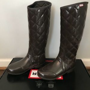 Hunter Brown Quilted Boot